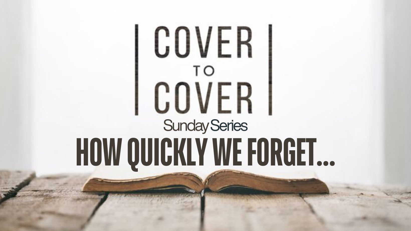 How Quickly We Forget...